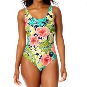 Hurley Women's UPF 50+ Sun Protection Floral One Piece Swimsuit